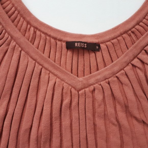 Reiss Pink Sweater with Shimmer Edging - Picture 2 of 7